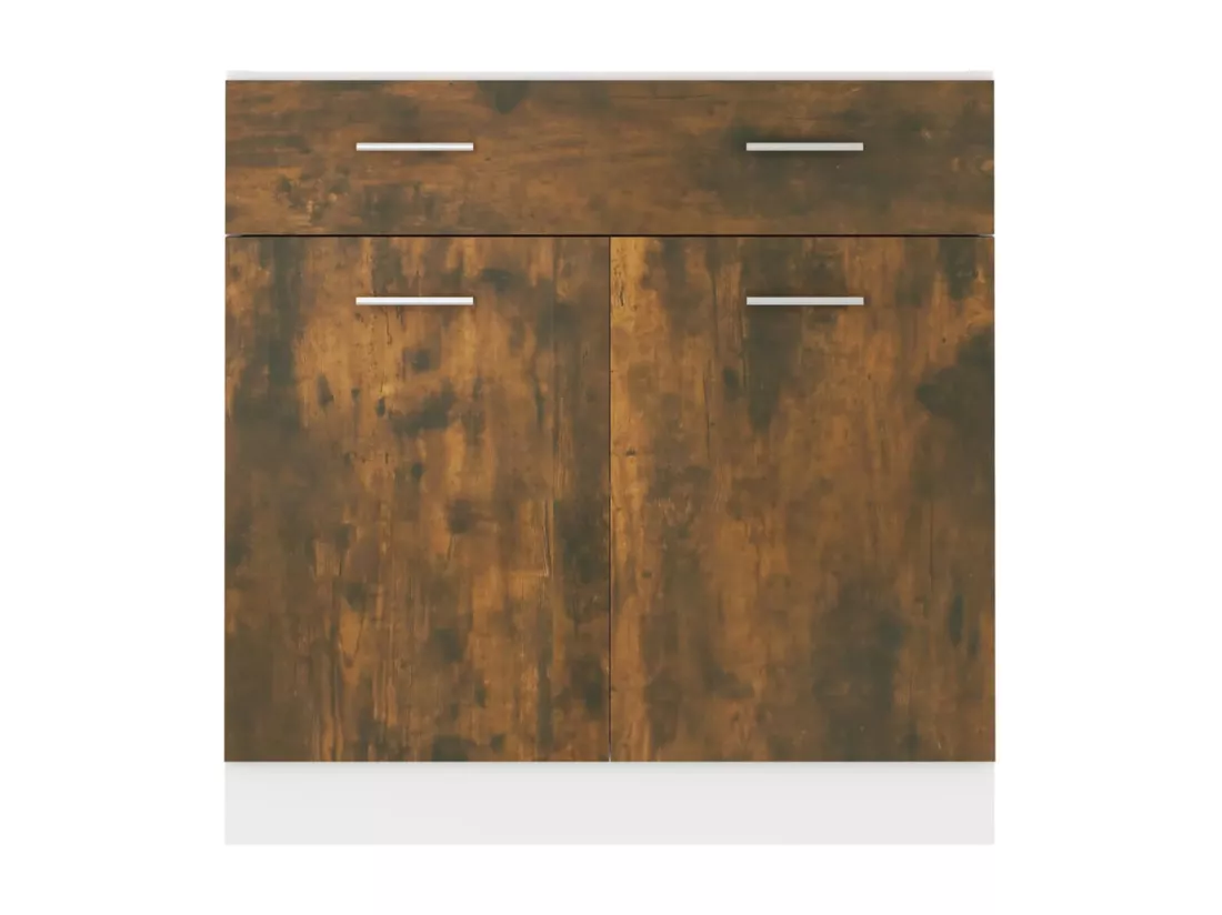 Armoire de plancher à tiroir Chêne fumé 80x46x81,5 cm
