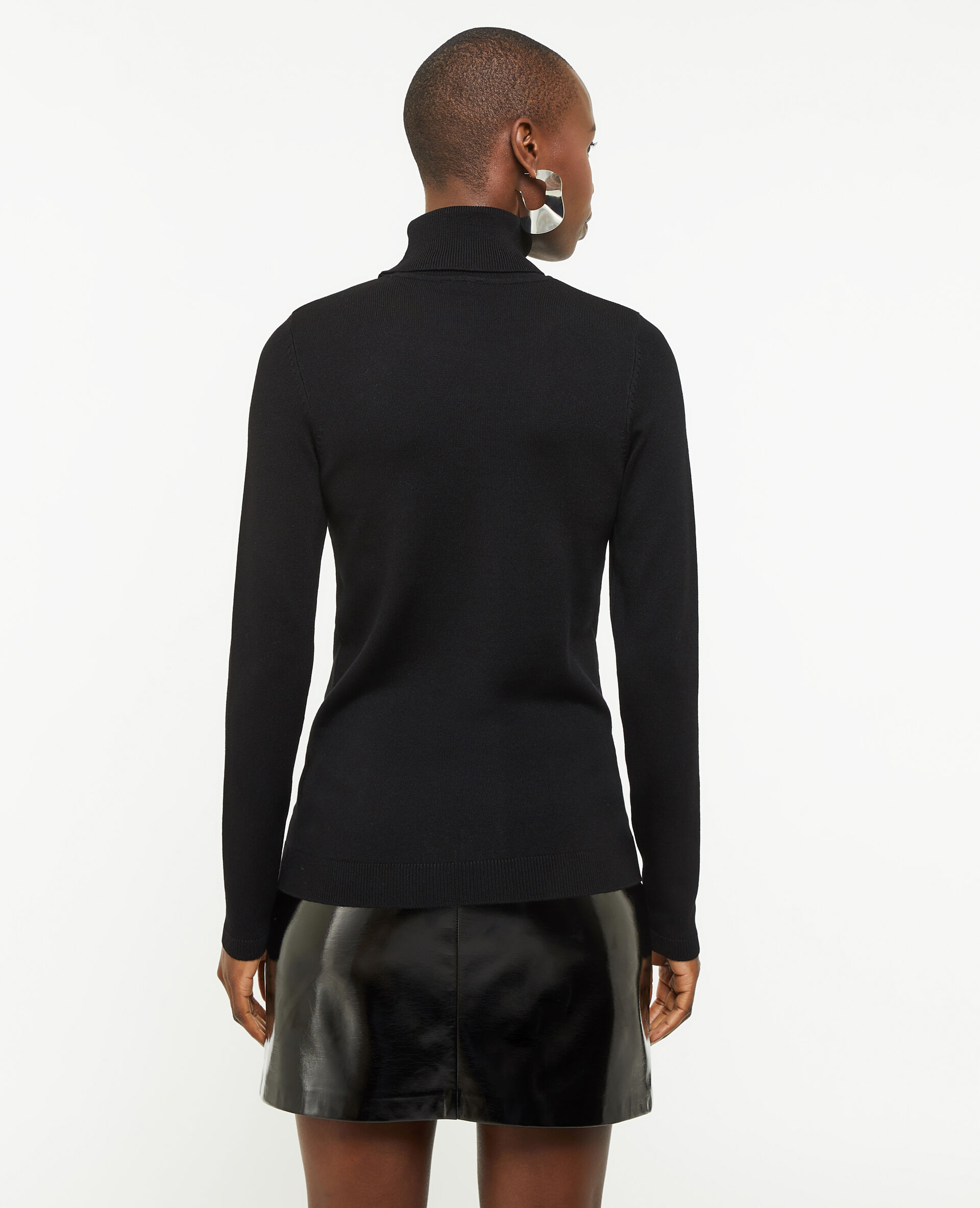 Pull à col roulé - Noir