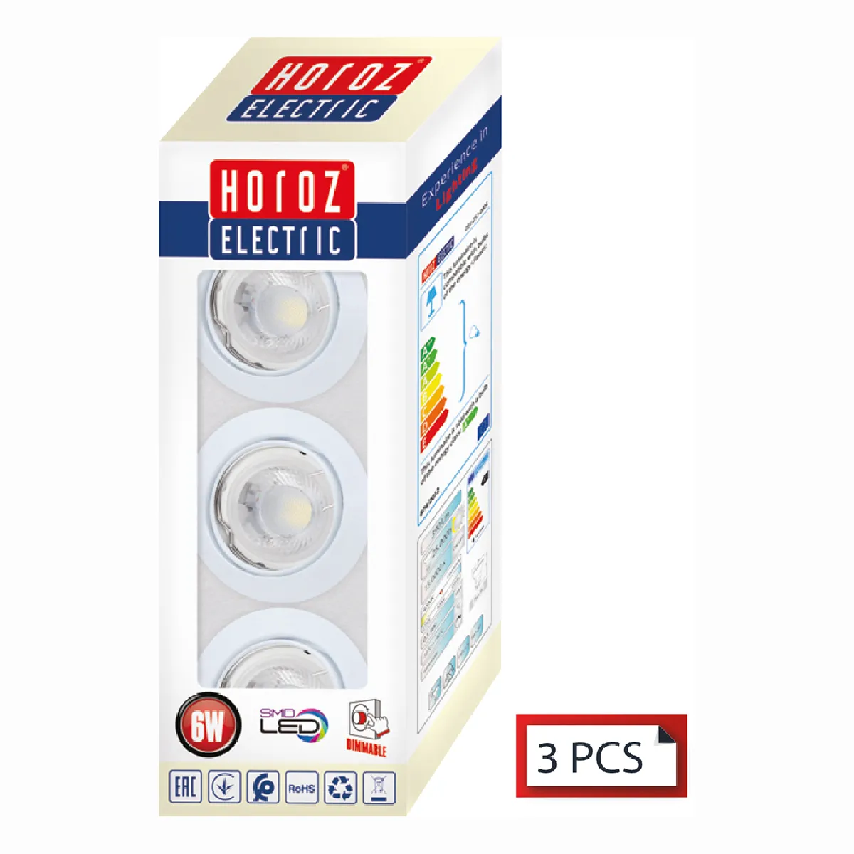 Horoz Electric Kit 3 Spots Encastré - Chrome