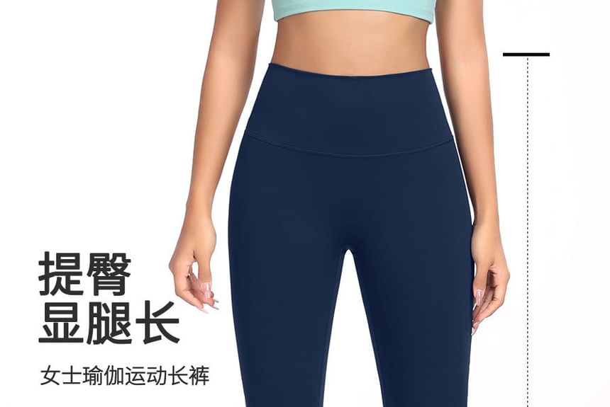 Lady Lily - Effen uitlopende yogabroek