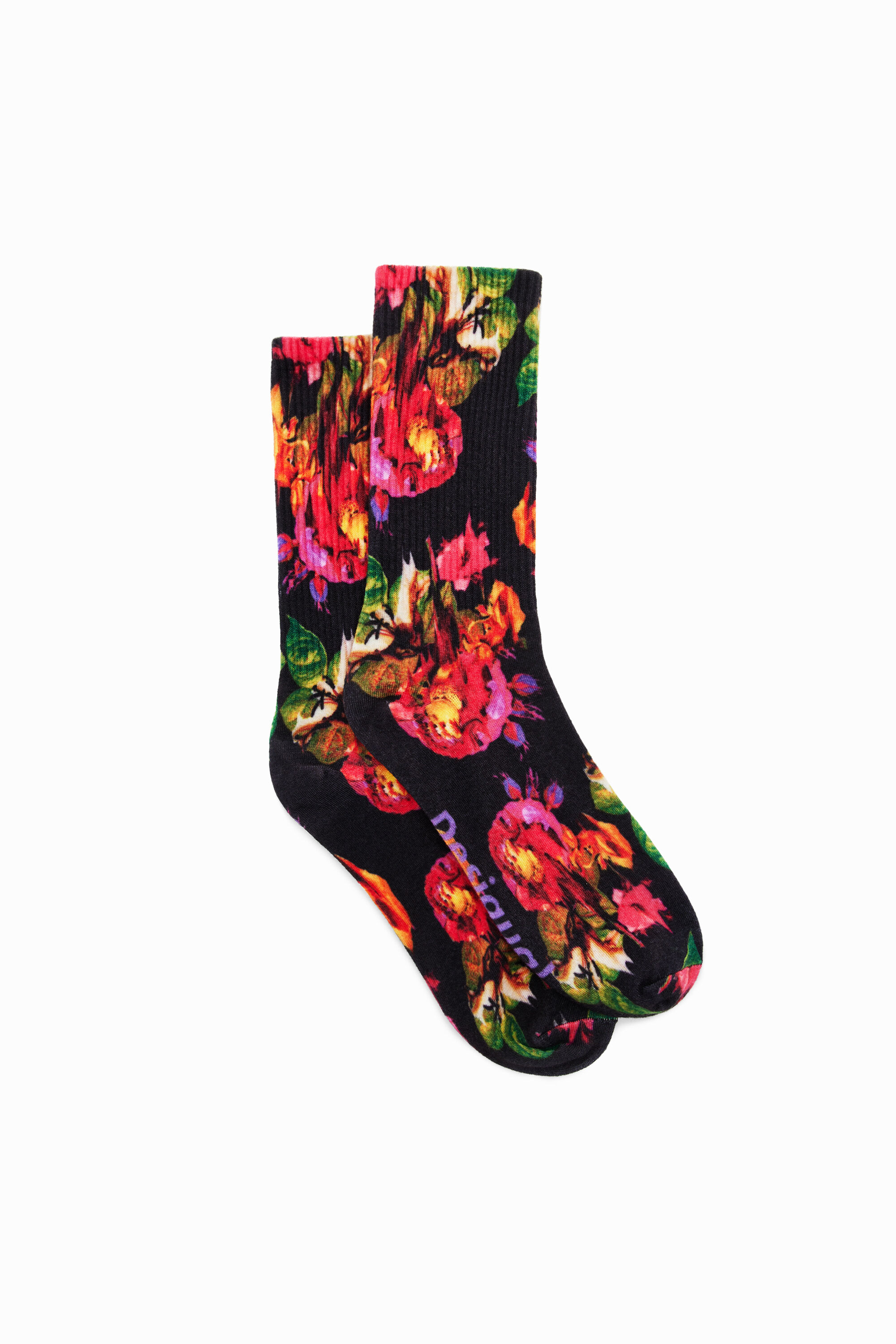 Meias florais digitais
