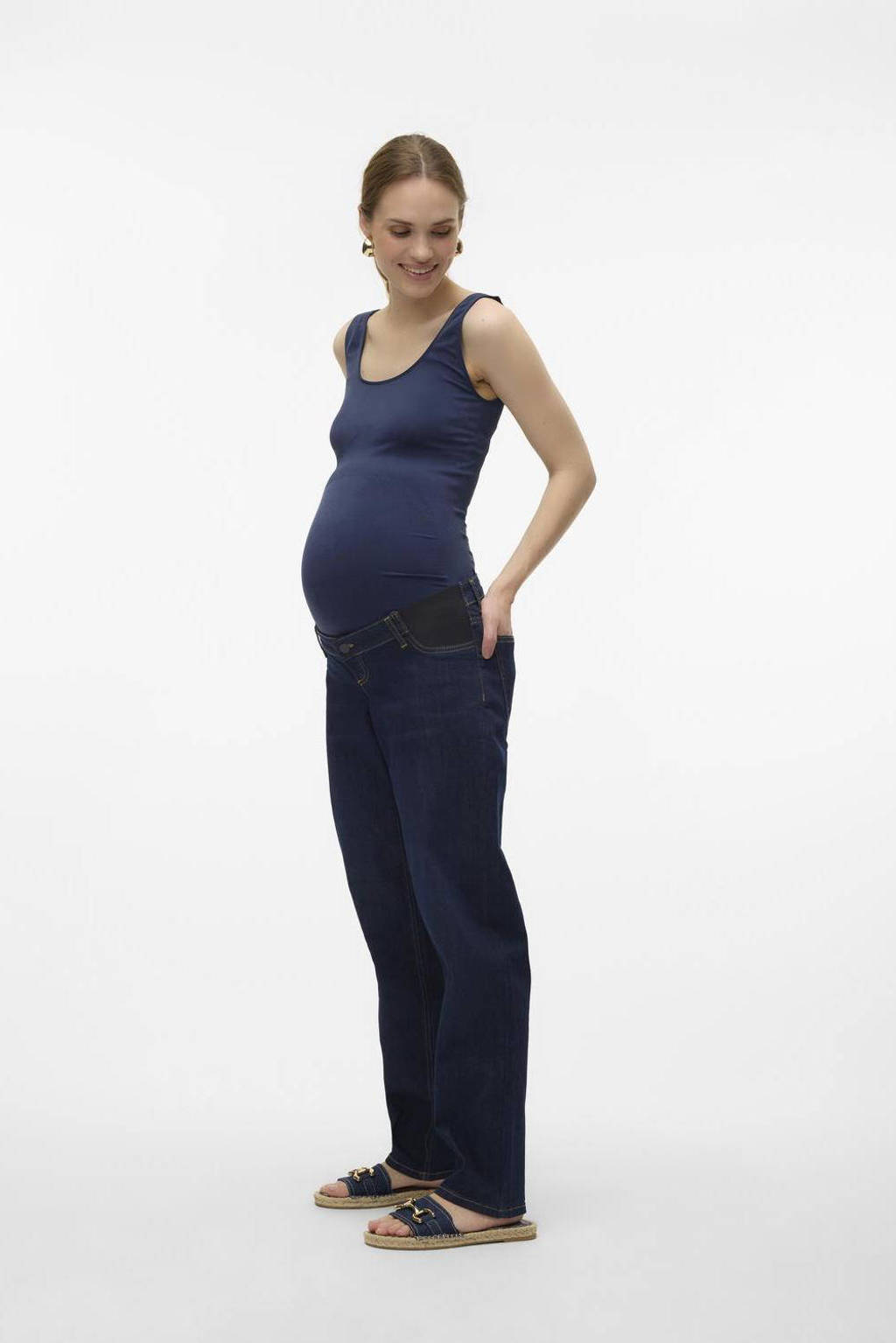 VERO MODA MATERNITY low waist zwangerschaps loose jeans VMMZOA medium blue denim