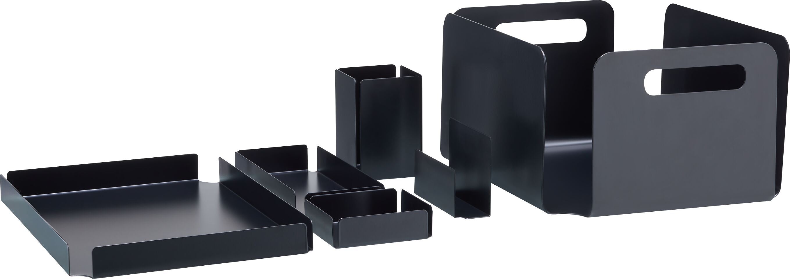 NOTCH Stifteköcher - Schwarz / B: 7.5 cm x T: 7.5 cm x H: 11.2 cm
