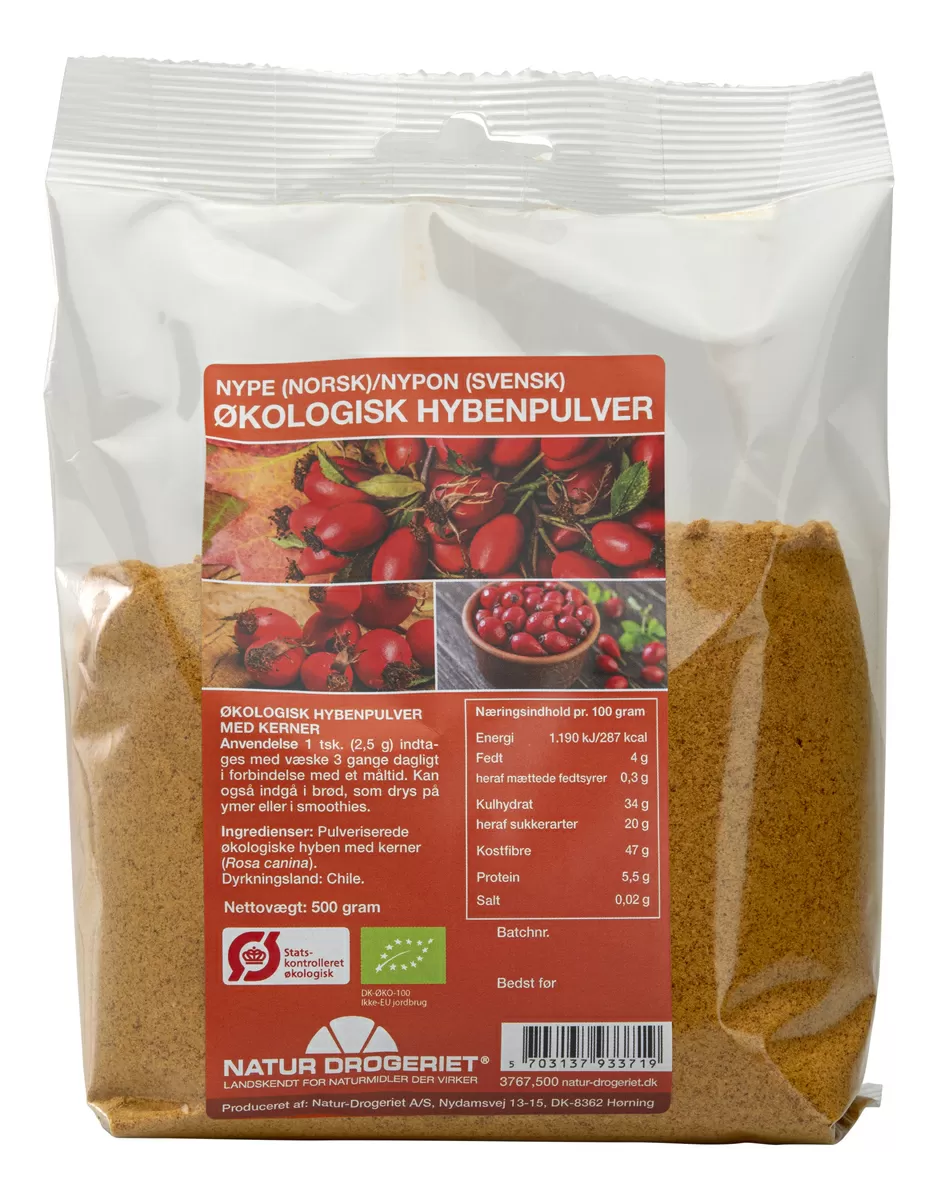 Natur-Drogeriet Hybenpulver Fin Ø - 500 g.