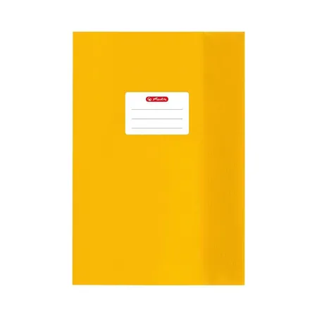 Herlitz Heftumschläge mit Baststruktur, DIN A5, gelb, 10 Stück