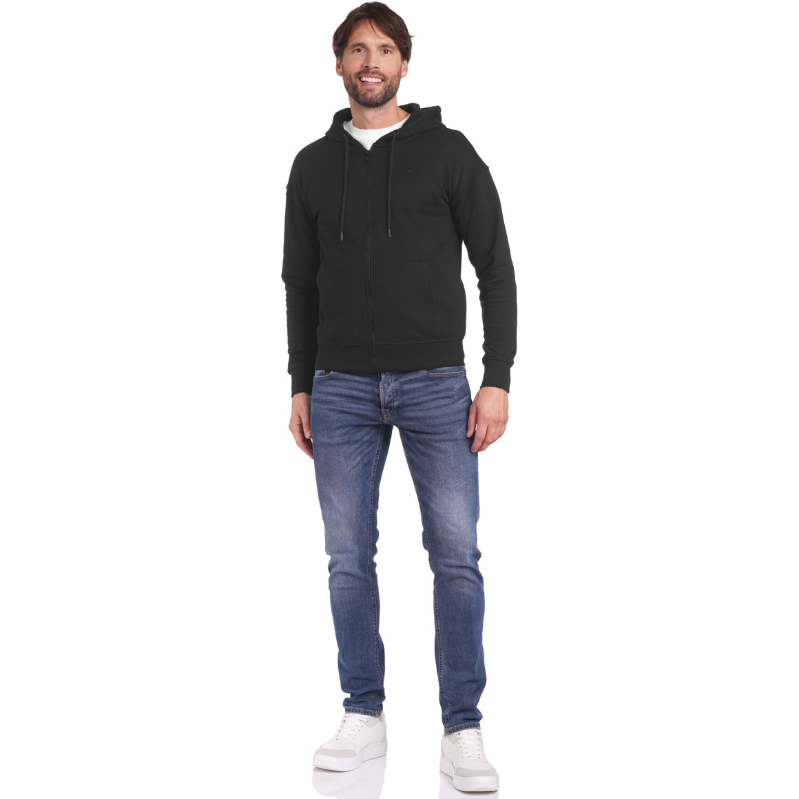 Jonas Nielsen Herren Sweatjacke mit Kapuze schwarz