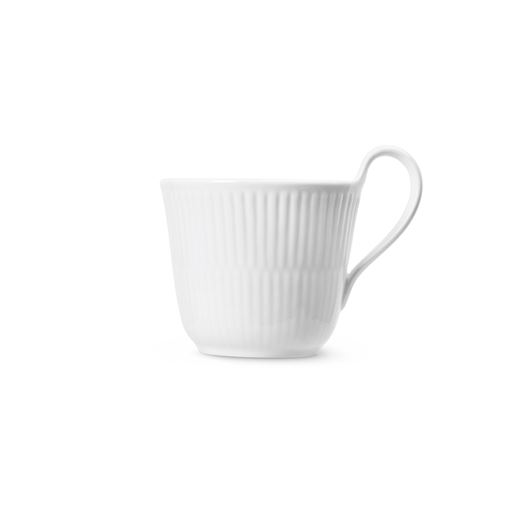 Royal Copenhagen Hvid Riflet Højhankskop, 25 cl