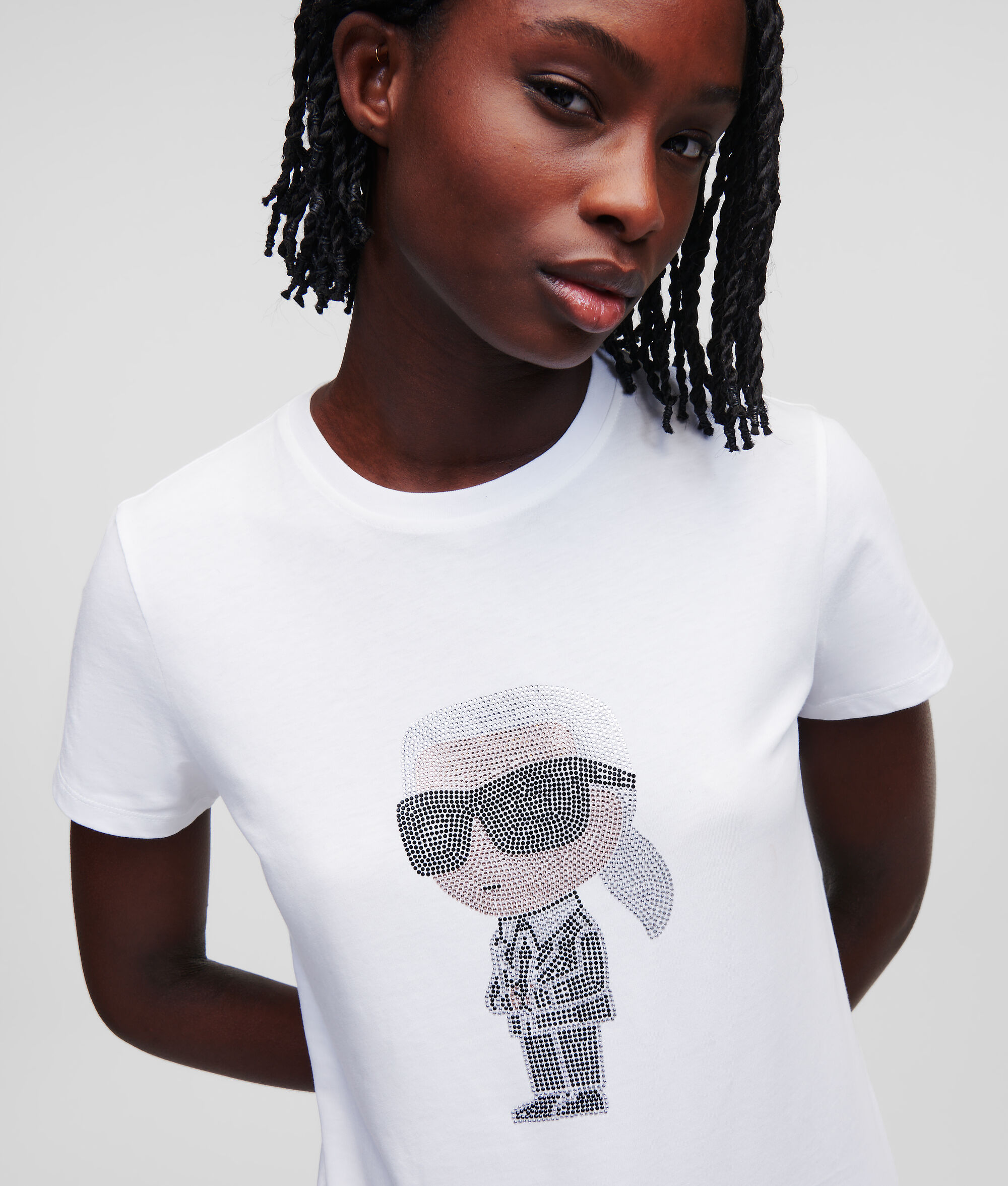 T-SHIRT KARL KARL IKONIK À STRASS
