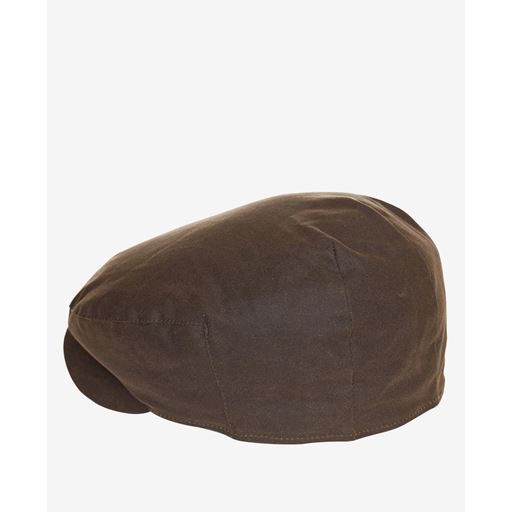 Barbour Cheviot Wax Flatcap, Olive, XL