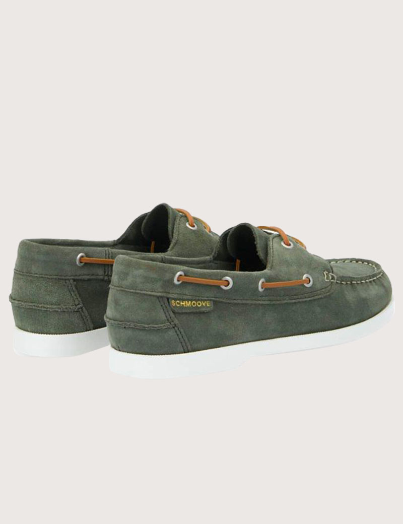 SCHMOOVE CHAUSSURES BATEAU SUÈDE KAKI HOMME
