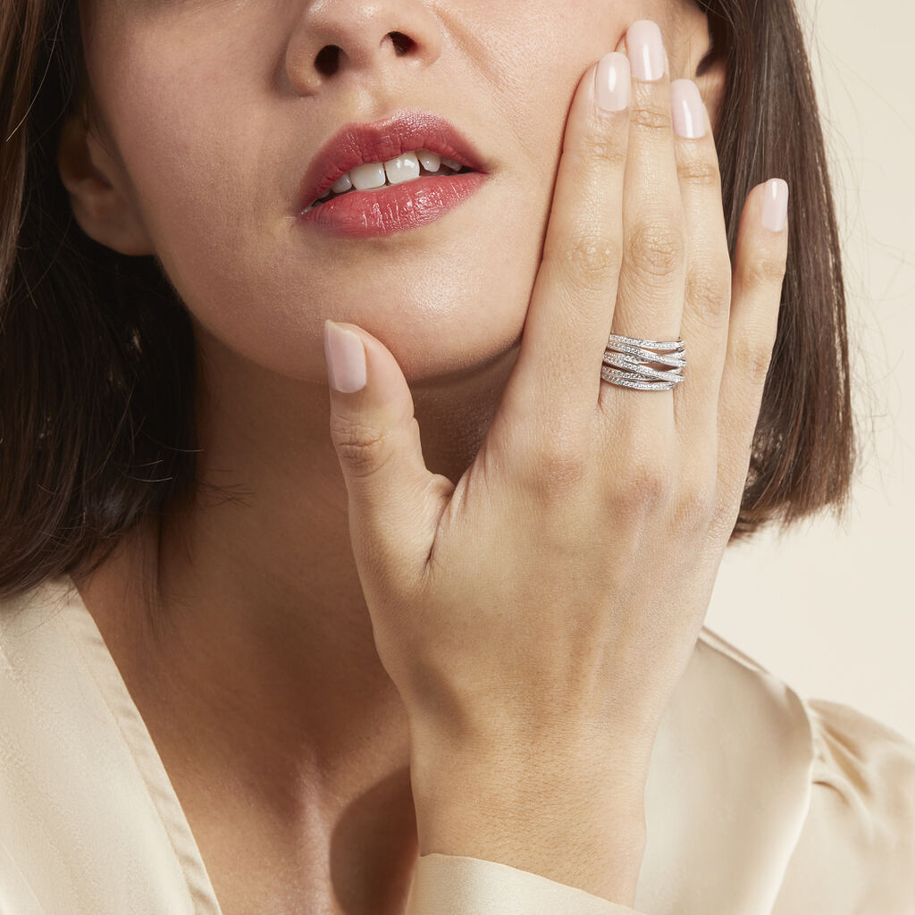 Bague Caledonia Argent Blanc Oxyde De Zirconium