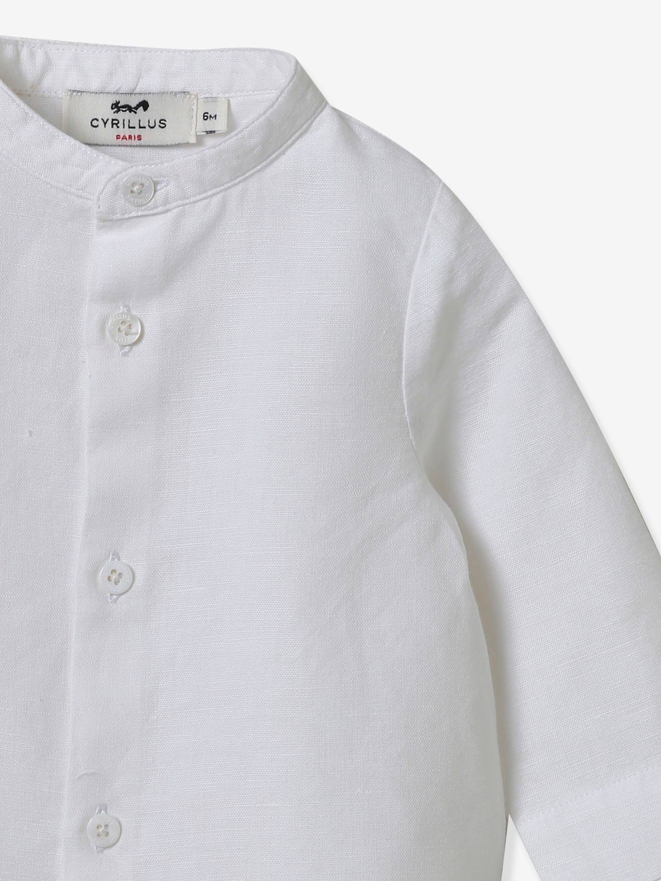 Camisa de gola mandarim para bebê