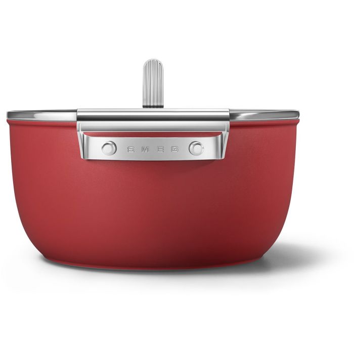 SMEG Kochtopf mit Deckel 24 cm CKFC2411RDM Rot