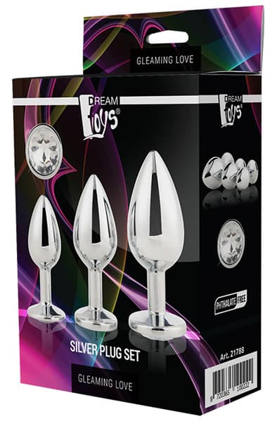 Gleaming Love Silver Plug Set Anaplugger pakke