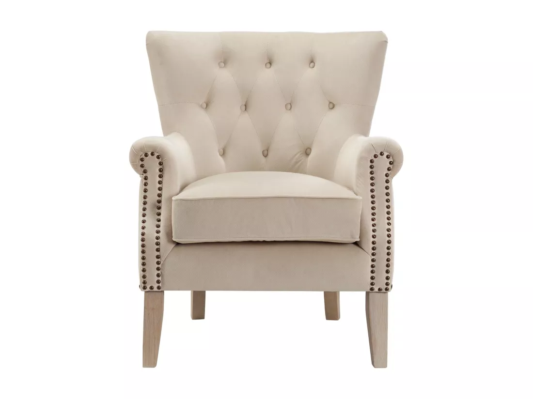 Dorel | Chaise longue tapissée en tissu beige