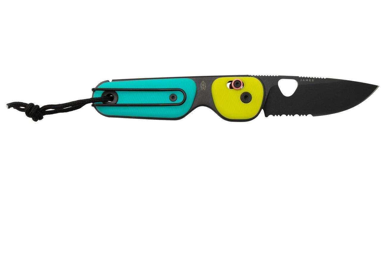 The James Brand The Redstone, Neon, Turquoise PP, black, Serrated, KN118191-01, zakmes