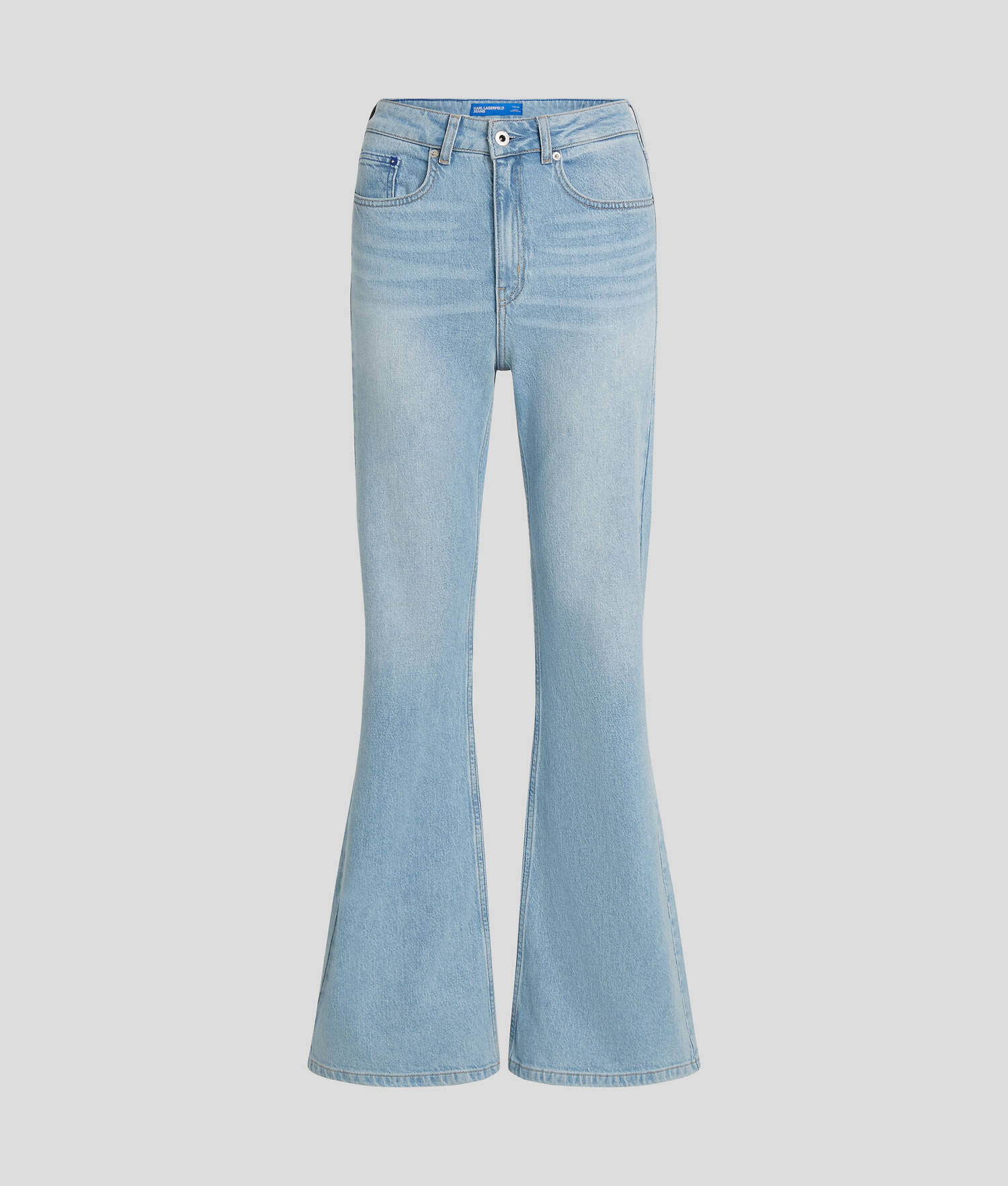 JEAN FLARE EN DENIM TAILLE HAUTE - Bleu clair lavé