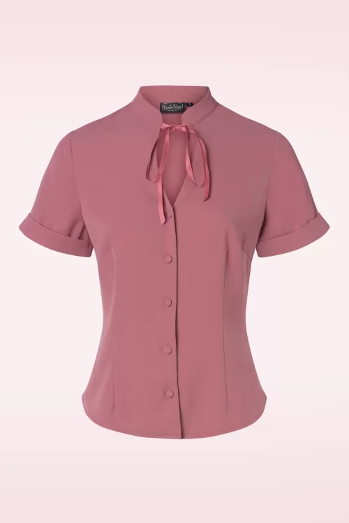 Vixen Short sleeve blouse in oudroze