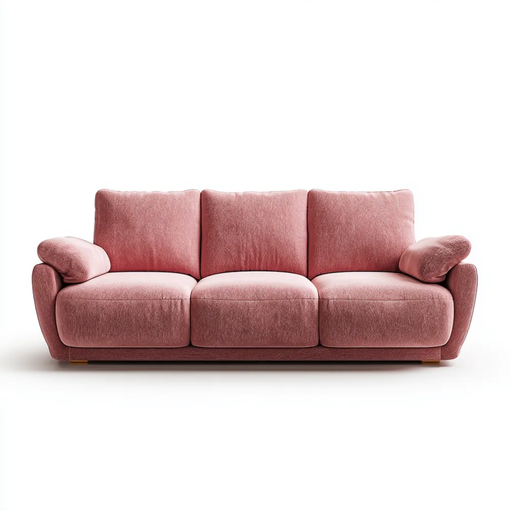 3-Sitzer-Sofa Samtpolster 200x90x85 cm – Rosa – Modernes Design