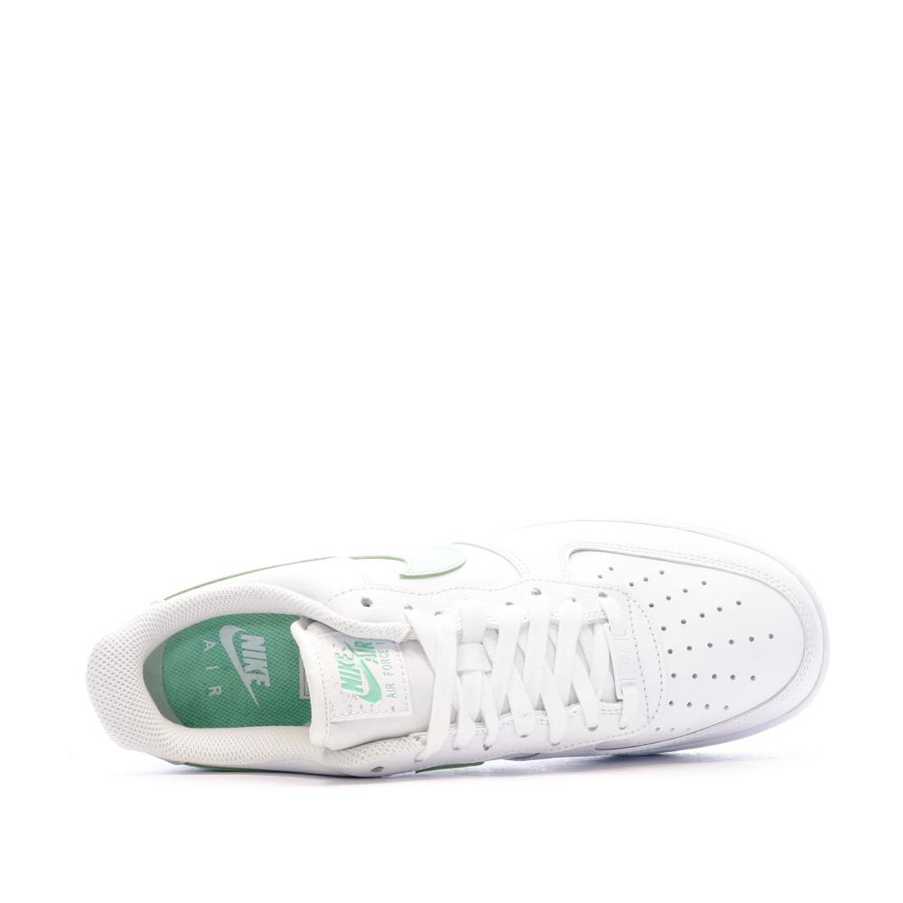 Nike Baskets Blanche/Vert Homme Nike Air Force 1