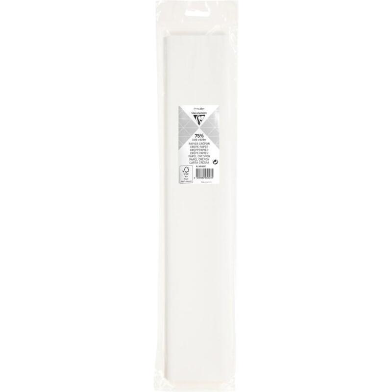 PAPIER CRÉPON, Sachet de 1 feuille pliée 75% au format 2,50x0,50m