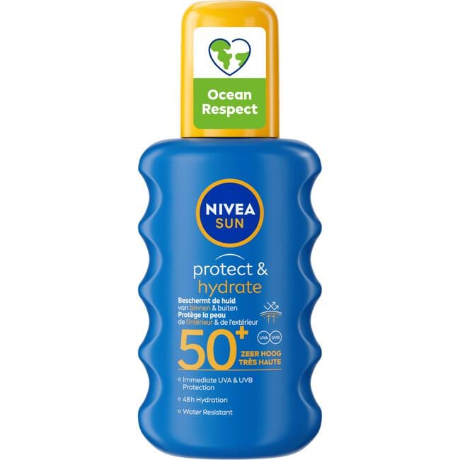 NIVEA SUN Zonnebrand Protect & Hydrate Zonnespray SPF 50+ 200 ML