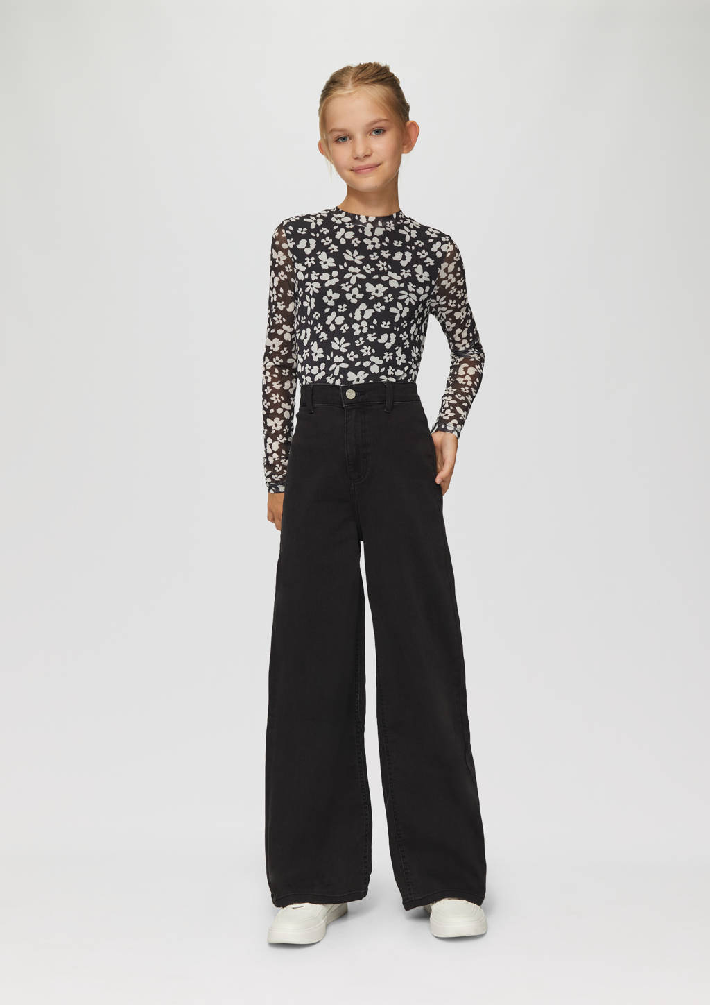 s.Oliver high waist wide leg jeans black denim REG