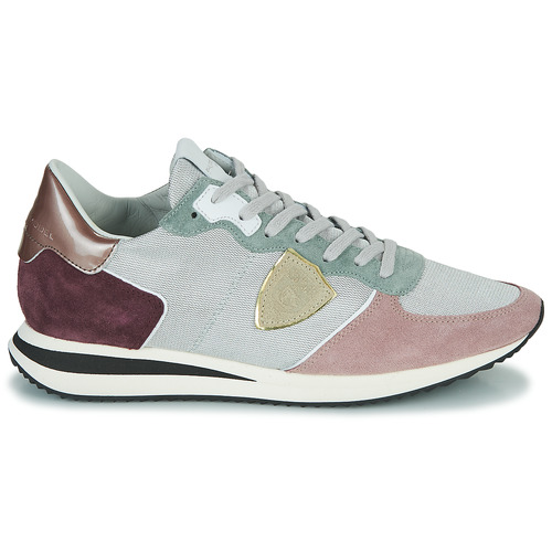 Philippe Model - TROPEZ X LOW WOMAN Gris / Rosa / Morado
