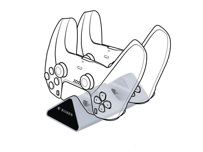 Nacon Ladestation PS5 USB Dual-Charger V2 Aufladestation für die PlayStation 5 Controller