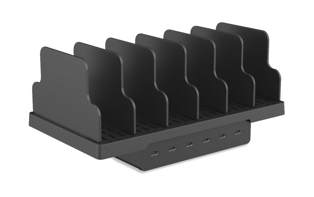 SmartCharge 72 W 6 Port (inkl. 6x Kabel 0.3 m mit Halterung)<br>USB-C GaN-Ladegerät für iPad, iPhone, etc.