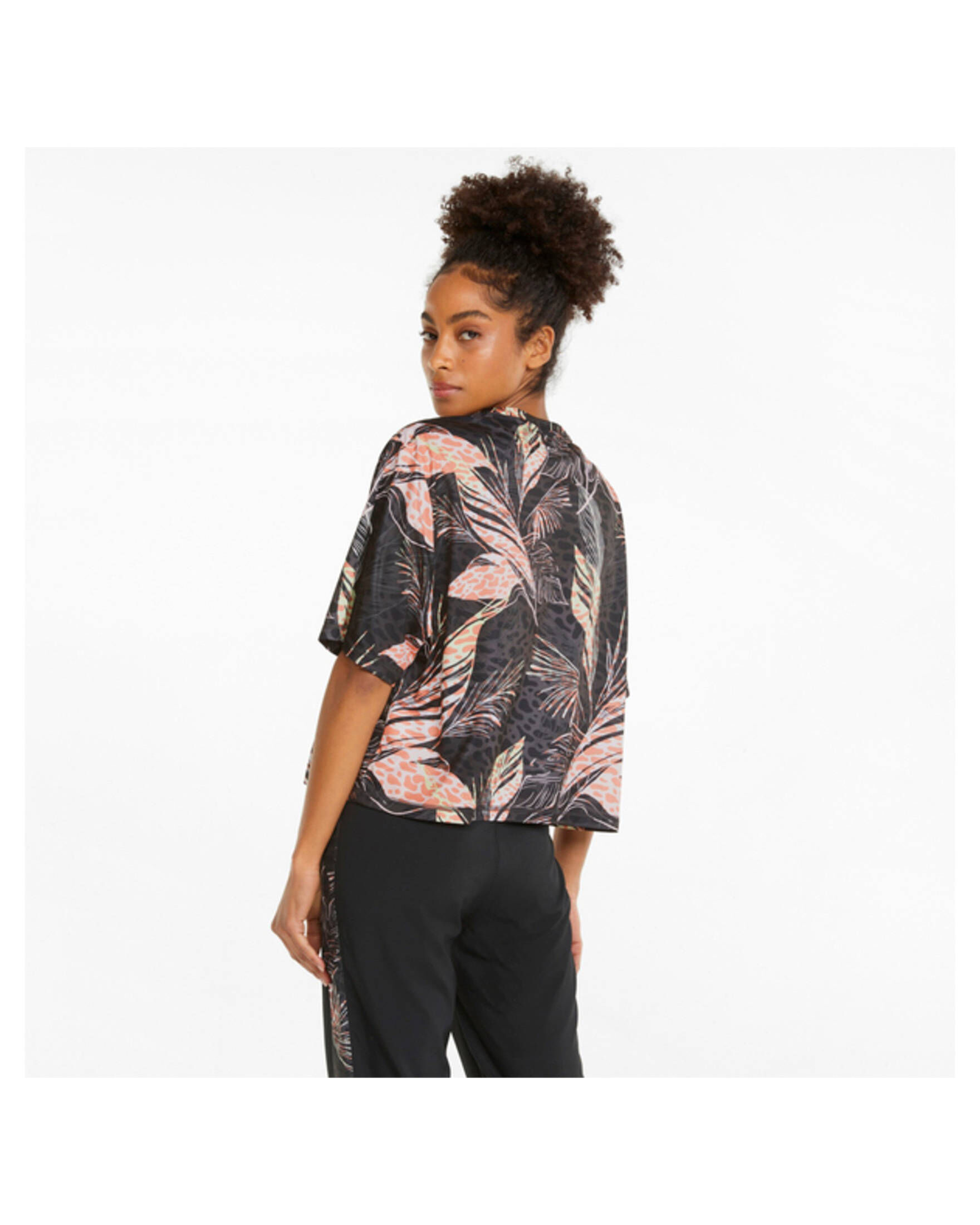 Puma| Damen Trainingsshirt TRAIN FAVORITE AOP CROP verkürzt