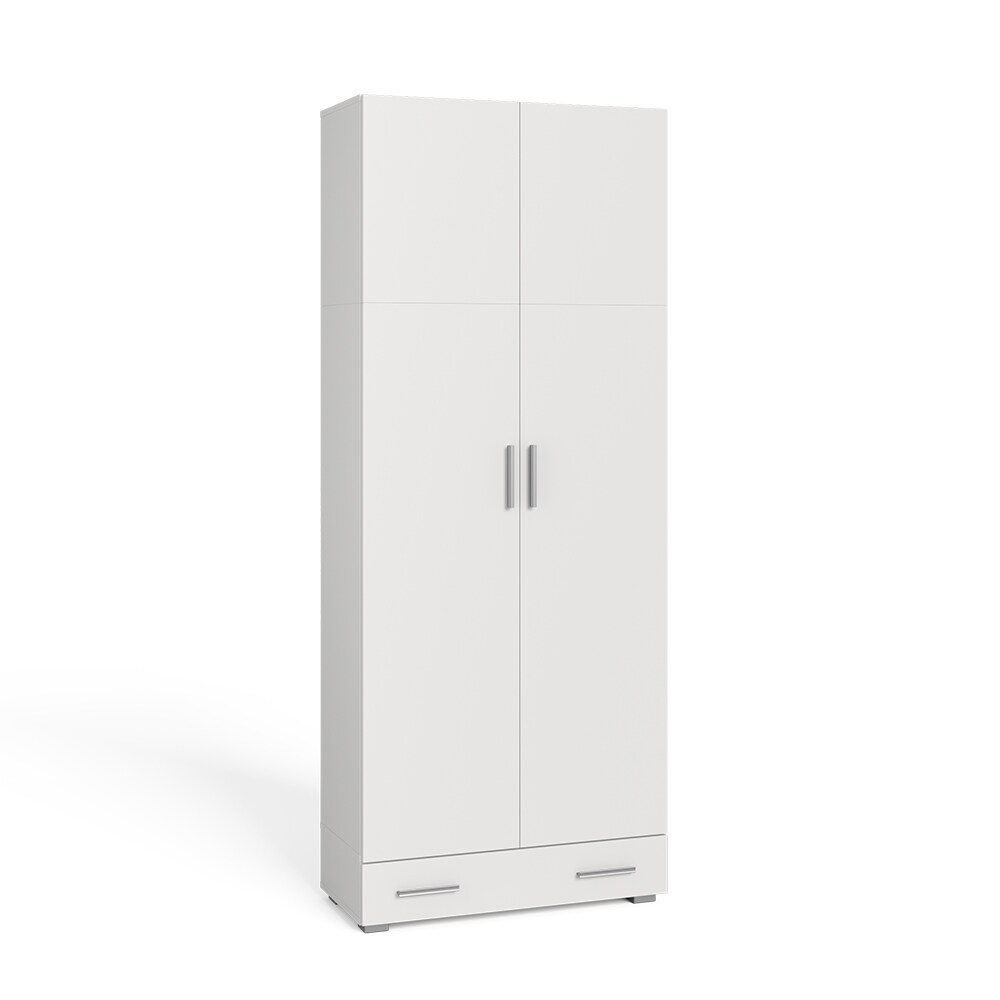 Vicco Universalschrank Mehrzweckschrank Büroschrank Ingo Weiß 2 Türen Schublade