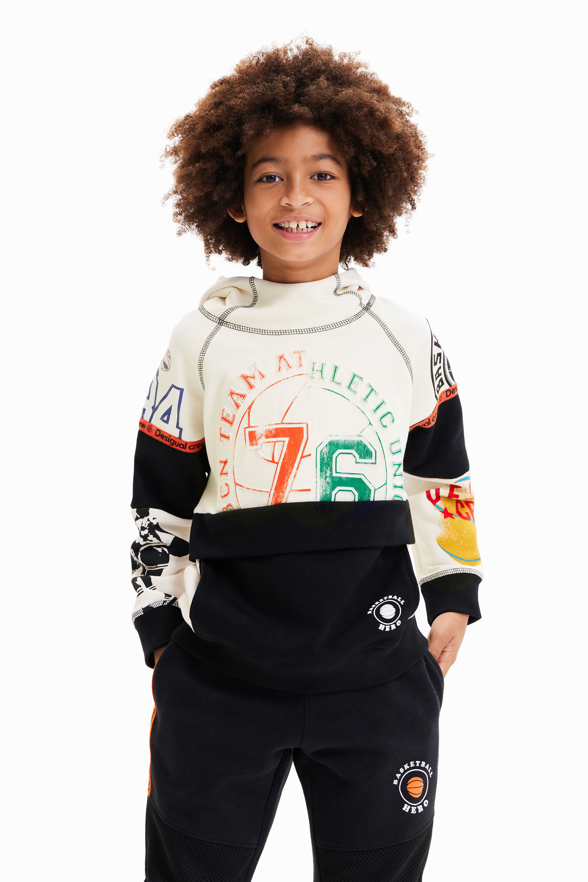 Sweat-shirt patchwork sport