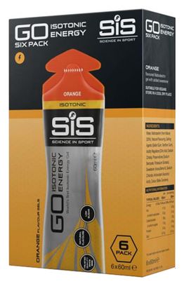 Gels énergétiques SIS Go Isotonic Energy Orange - 6x60ml