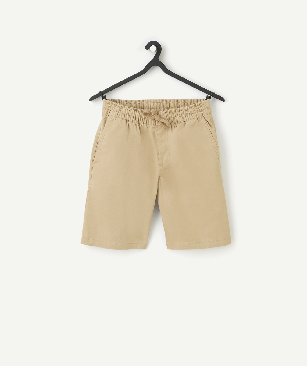 VANSSHORT GARÇON BEIGE ÉLASTIQUÉ