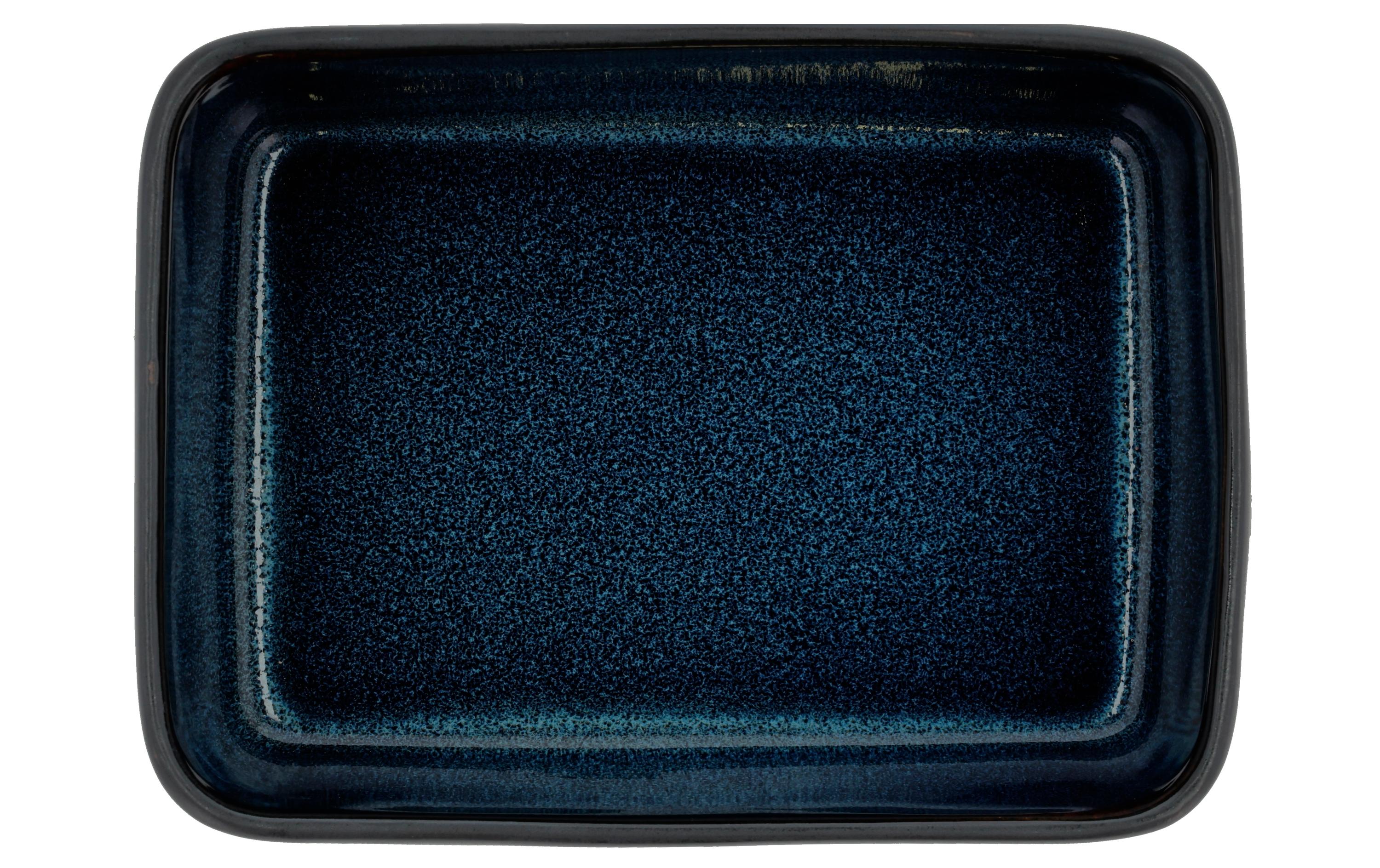 Schale Gastro 19 cm x 14 cm, 2 Stück, Dunkelblau/SchwarzSchalen Set aus Steinzeug