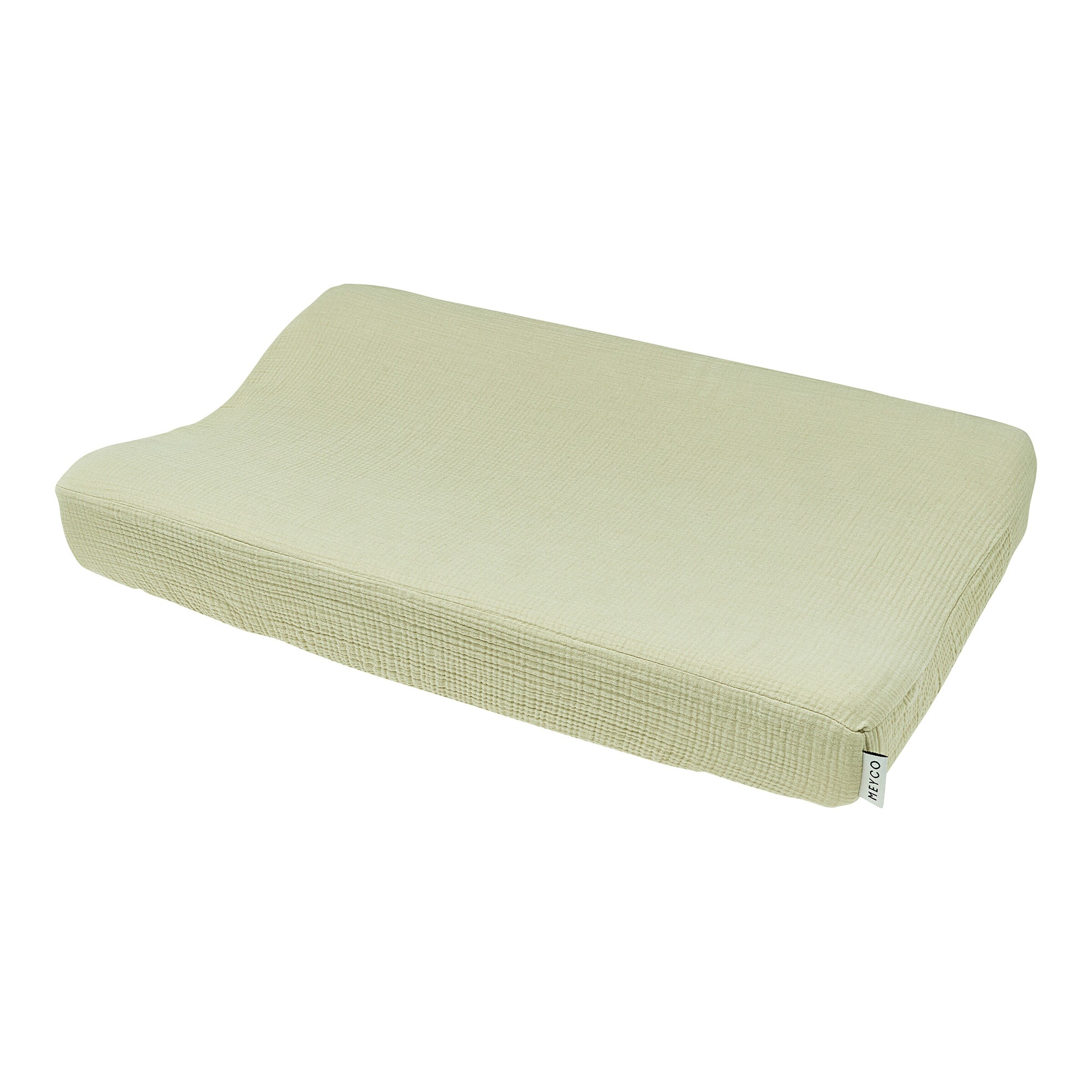 Meyco Baby Wickelauflagenbezug Musselin 50x70 cm soft olive