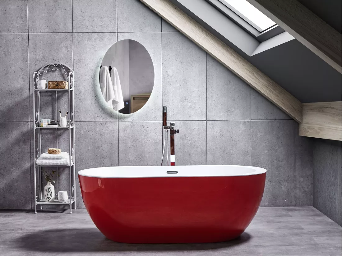 Baignoire îlot rouge 160 x 75 cm NEVIS