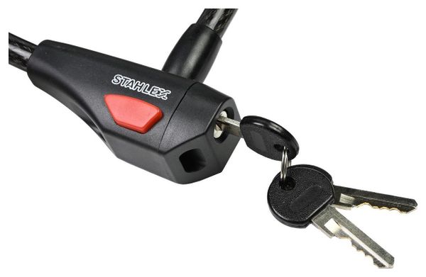 Stahlex XL Câble de verrouillage pour vélo - 3 clés - 10m x 12mm
