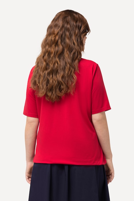 T-Shirt, Biene, V-Ausschnitt, Gummisaum, Halbarm