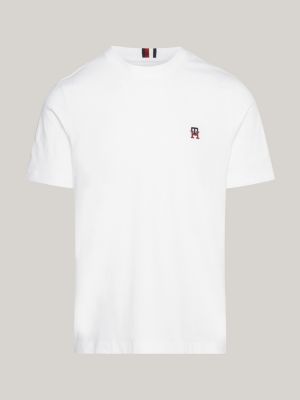 Camiseta com bordado de monograma TH