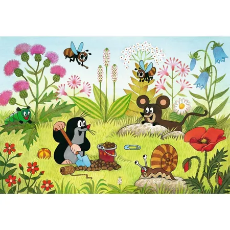 Ravensburger Puzzle Der kleine Maulwurf im Garten, 2 x 24 Teile
