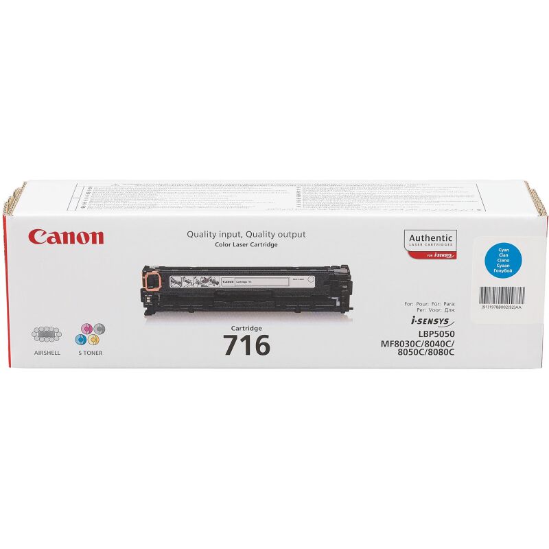 Toner Canon 716 couleurs séparées pour imprimante laser