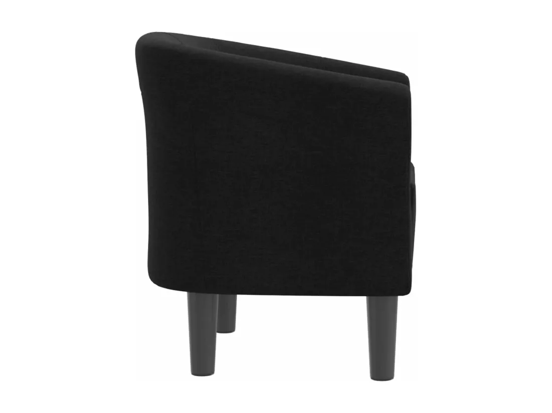 Fauteuil cabriolet noir tissu