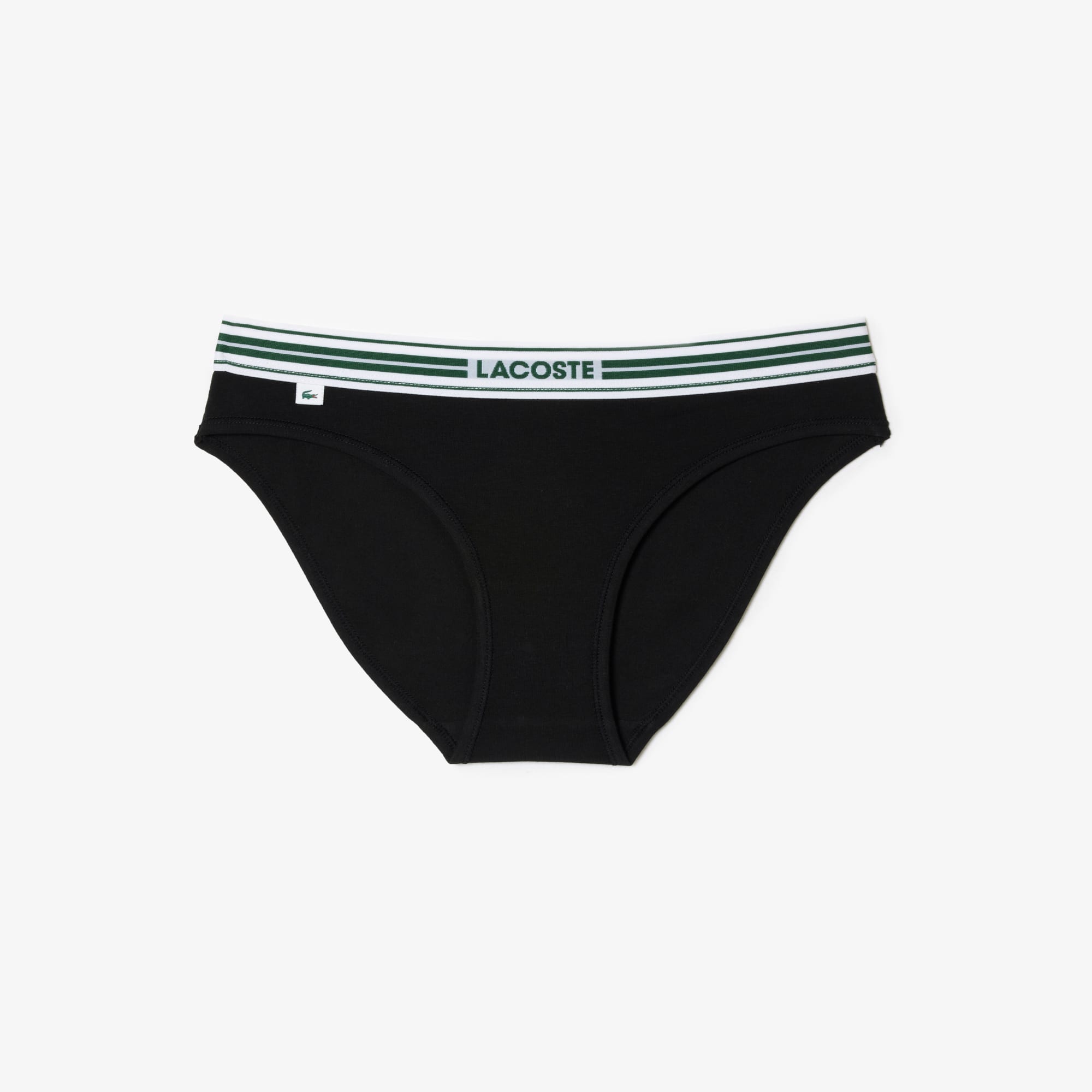 Culotte avec ceinture contrastée siglée Culottes & bas - Noir - Lacoste - Femme