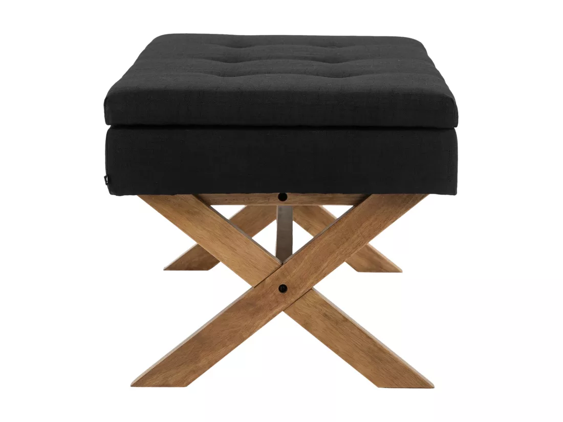 Banquette - Tissu & Bois - Noir - Namaro