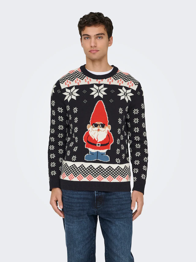 ONLY & SONS Rundhalspullover »ONSX-MAX REG CREW KNIT«