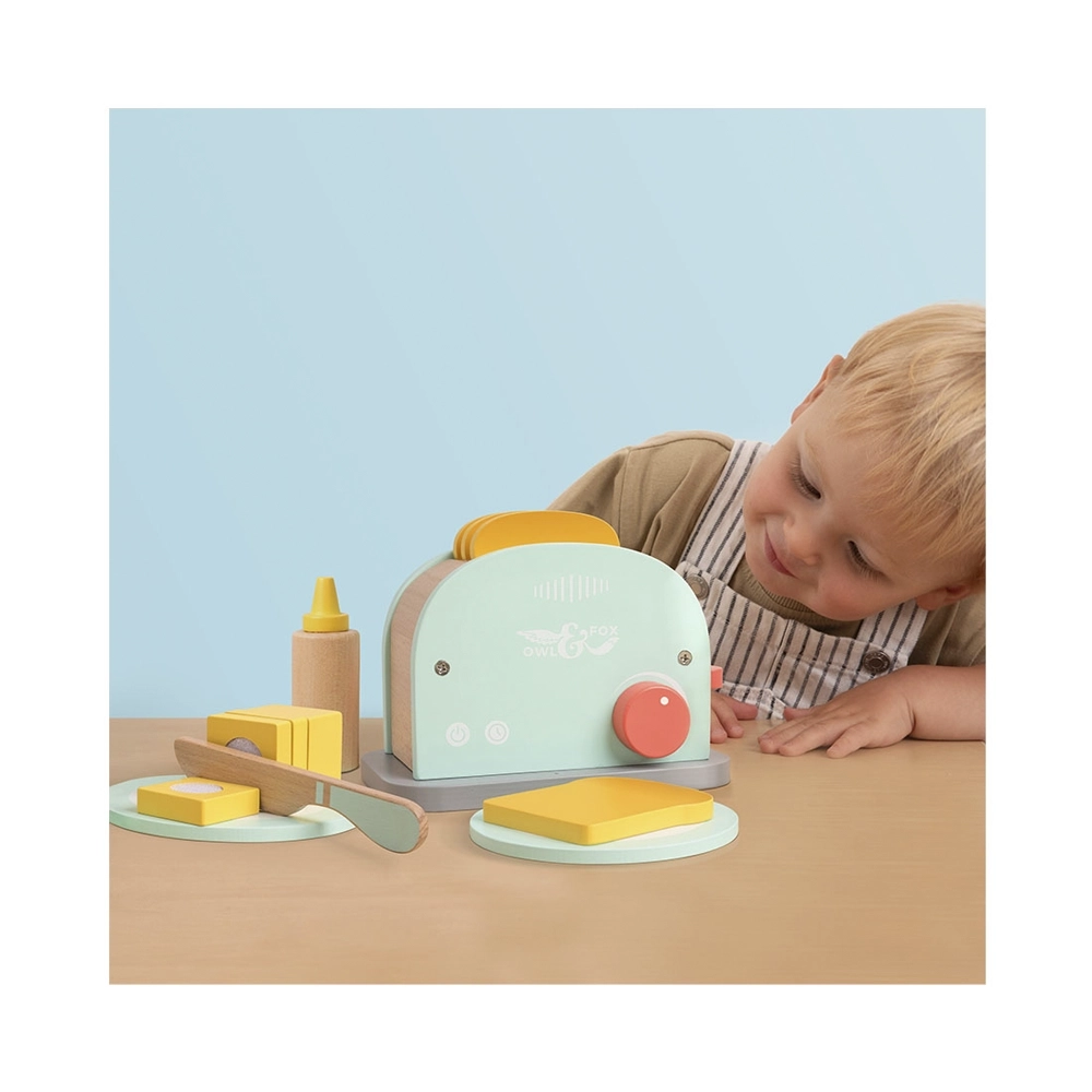 OWL & FOX Holz Toaster Set
