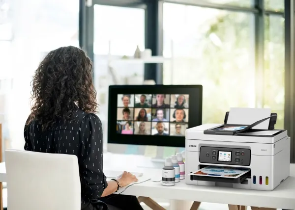 Canon MAXIFY GX4050 - Multifunktionsprinter - farve - blækprinter - kan genopfyldes - Legal (216 x 356 mm) (original) - A4/Legal (medie) - op til 18 ipm (udskriver) - 350 ark - 33.6 Kbps - USB 2.0, Wi-Fi(ac), LAN