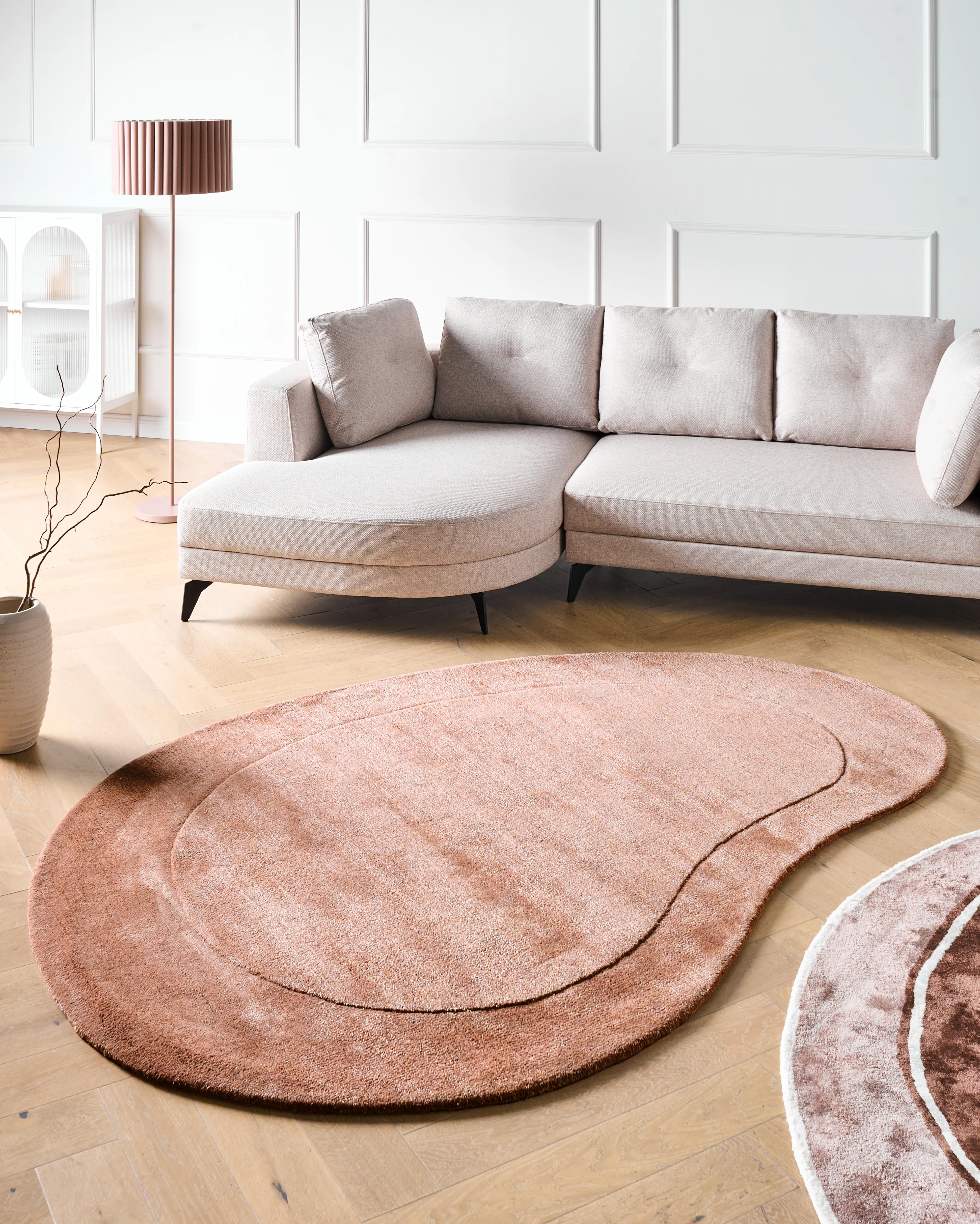 Vloerkleed MASSO Goudbruin 160 x 230 cm Viscose
